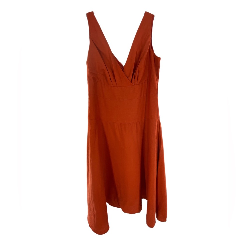 Ashley Stewart Orange Linen Dress
